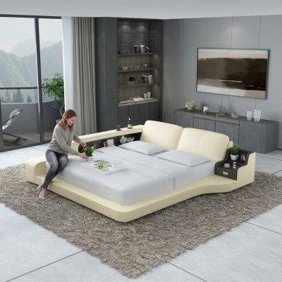Waterbed Hotel Double Bed Beds Complete Leather Bed Upholstered Bed Water LB8841