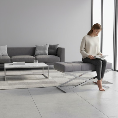 Stool Footstool Ottoman Seat Stool Pouf Living Room Designer Pufa LX
