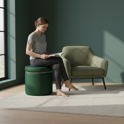 Stool Footstool Ottoman Seat Pouf Living Room Designer Okrugla40