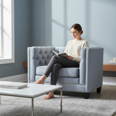 Design lounge armchair dining room armchair relax upholstery gastro chair armchair Roma