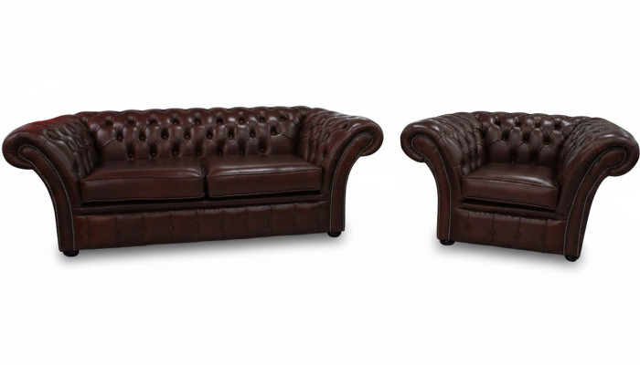 Chesterfield Couch Upholstered Seat Sofa Set 2+1 Sofa Set