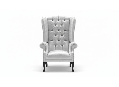 Wing chair armchair television design upholstered sofa couch Chesterfield fabric 1082