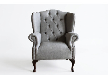 Wingback armchair armchair TV design upholstered sofa couch Chesterfield textile new 345