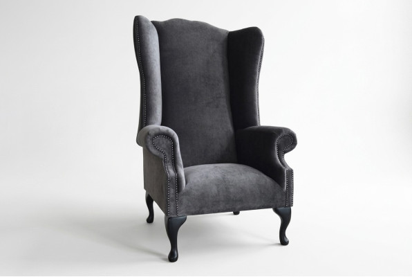 Wingback armchair armchair TV design upholstery sofa couch Chesterfield textile new 350