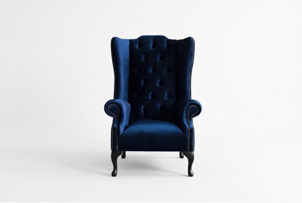 Wingback armchair armchair television design upholstery sofa couch Chesterfield textile new 355