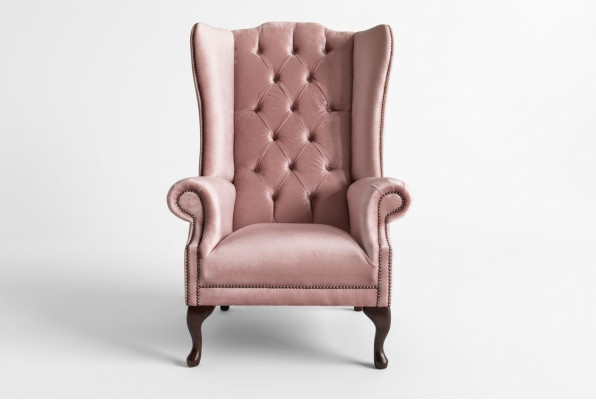 Wingback armchair armchair TV design upholstery sofa couch Chesterfield fabric new 356