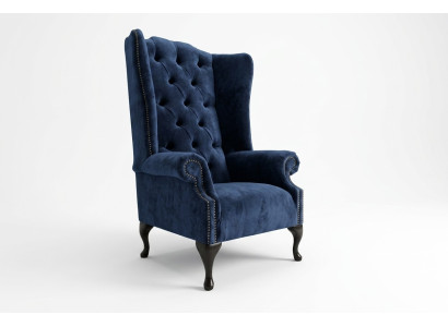 Wing chair armchair television design upholstered sofa couch Chesterfield textile new 362