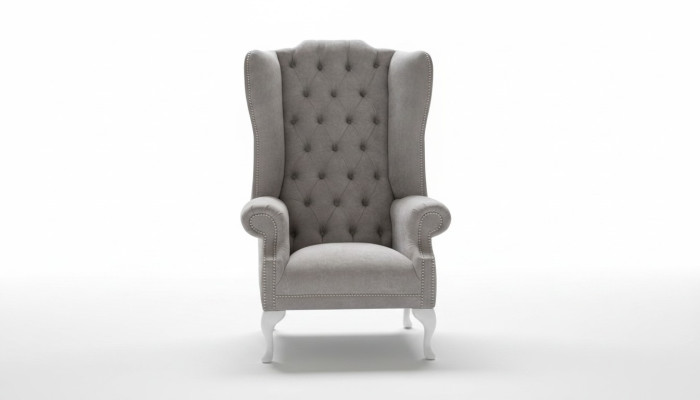 Wing chair armchair television design upholstery sofa couch Chesterfield textile new 363