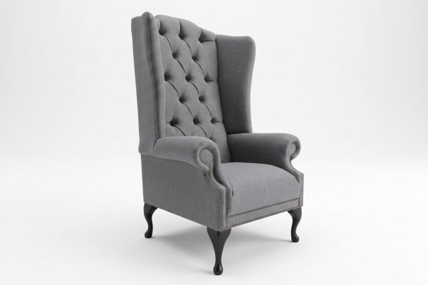 Wingback armchair armchair television design upholstery sofa couch Chesterfield fabric new 364
