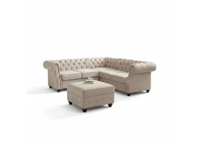 Chesterfield Couch Upholstery Sofas Classic Textile Schaffhau Decor Corner Sofa