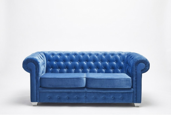 Chesterfield Design Luxury Upholstered Sofa Couch Upholstery Leather Textile New #H3