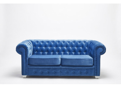 Chesterfield Design Luxury Upholstered Sofa Couch Upholstery Leather Textile New #H3