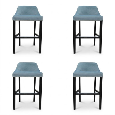 4x Design Chesterfield Bar Stool Stool High Chair Set Upholstered Chairs Suite
