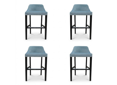 4x Design Chesterfield Bar Stool Stool High Chair Set Upholstered Chairs Suite