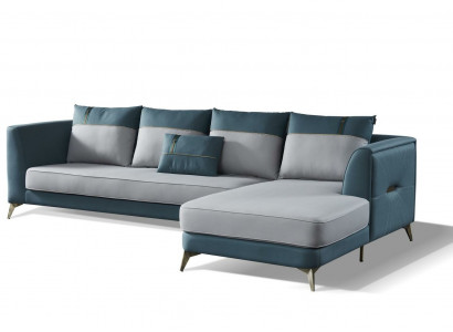 Corner sofa textile sofa upholstery suite modern couch living landscape L shape