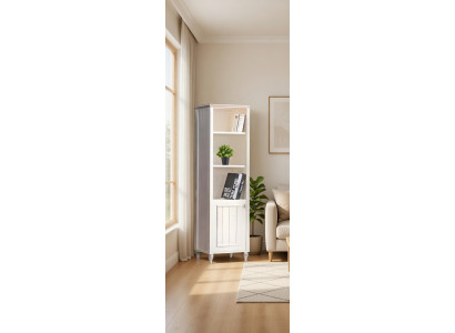 Stilvolles Bücherregal mit Schrank für Bücher und persönliche Dinge
