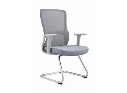 Ergonomischer Konferenzstuhl mit Netzrückenlehne und Chromgestell