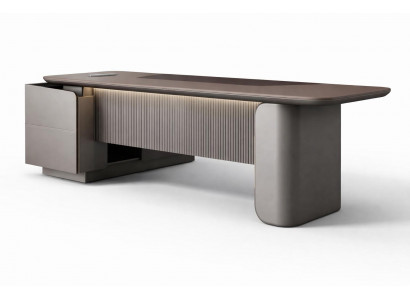 Moderner Chefschreibtisch mit eleganter Holzoberfläche und Design