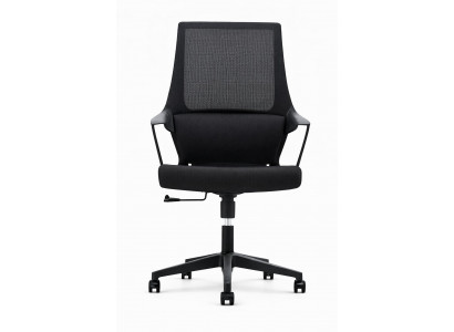 Ergonomischer Bürostuhl in Schwarz mit Mesh-Rücken und Armlehnen