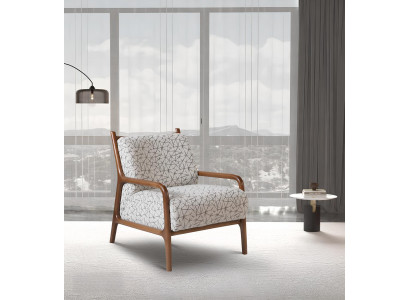 Stylischer Sessel Grau mit geometrischem Design für modernen Raum