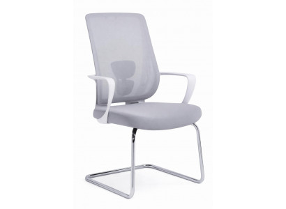Ergonomischer Bürostuhl mit verstellbarem Schwinggestell in Grau