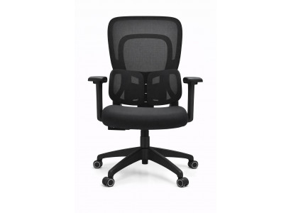 Ergonomischer Bürostuhl mit verstellbaren Armlehnen und Netzrücken