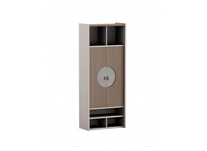 Eleganter Büroschrank Modern Holz Braun mit Türen und Regalen Büro