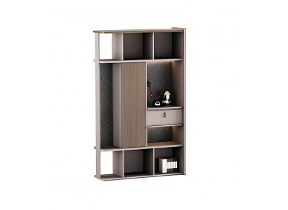Eleganter Büroschrank Modern Holz Braun mit Regalen Büro Aufbewahrung
