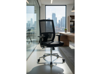 Modern Bürostuhl Ergonomisch Schwarz mit Verstellbaren Armlehnen