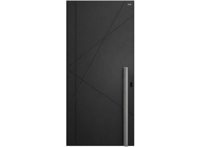 Stilvolle schwarze Drehtür Aluminium-Designtür Türen für Ferienhäuser