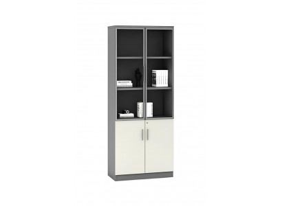 Moderner grauer Büroschrank Designer Büroschrank Geräumiger Aktenschrank