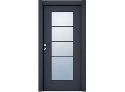 Graue Holztür mit Glas Designertür Moderne Türen für Ihr Zuhause
