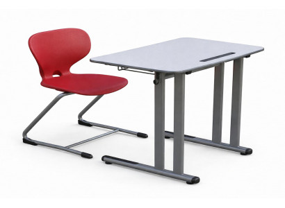 Minimalistische Schulbank mit Stuhl modern stabil kompakt für Schule
