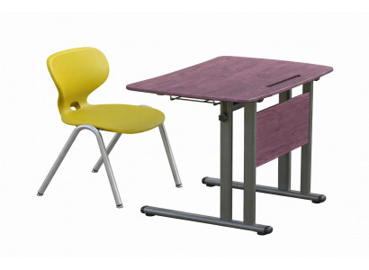 Moderne Schulbank mit ergonomischem Stuhl und flexiblem Tisch
