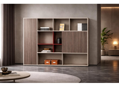 Modernes Bücherregal Designer Aufbewahrungsschrank Edle Holzmöbel