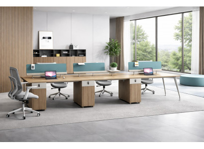 Großer Brauner Arbeitstisch Exklusive Bürotische Designer Holztisch
