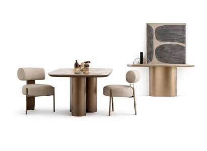 Modern Esszimmer Set Esstisch mit 2x Stühle Designer Konsolentisch 4 tlg.