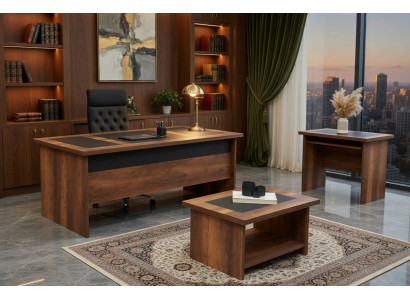 Modernes Schreibtisch Set mit Beistelltisch und Couchtisch