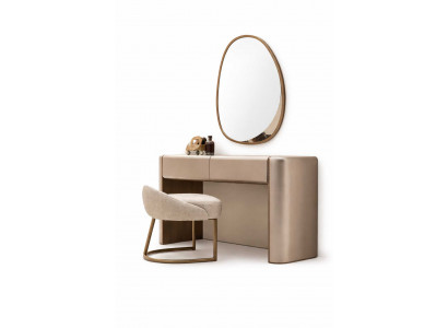 Designer Schminktisch Set mit Spiegel und Hocker für modernes Schlafzimmer