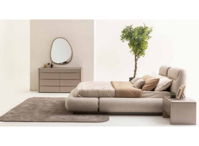 Komplettes Schlafzimmer Bett + 2x Nachttische Modern Kommode Set 4tlg