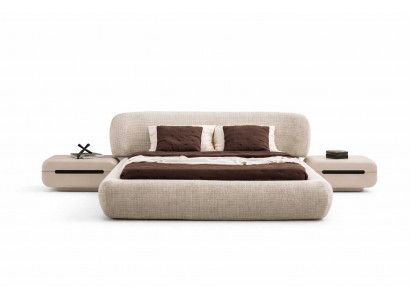 Designer Schlafzimmer Bett mit Nachttische Moderner Komplettes