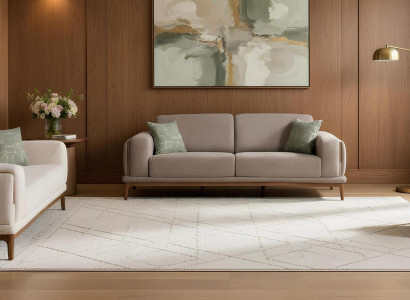 Zeitgenössische Sofagarnitur Polstersofas Designer Textilsessel 3tlg