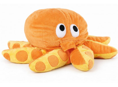 Großes Kinder Kuschelkissen in Orange mit weicher Füllung und Komfort