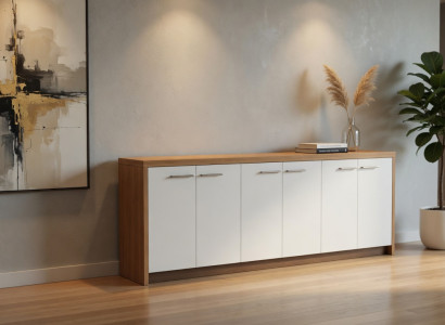 Robuste Konsole in  Weiß ideal für Büro und Wohnräume