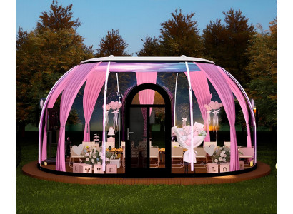Moderner Pavillon für 12–14 Personen Transparent mit hoher Schlagfestigkeit
