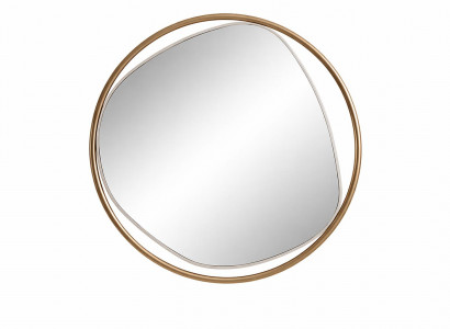 Spiegel mit elegantem Goldrahmen im modernen, minimalistischen Design