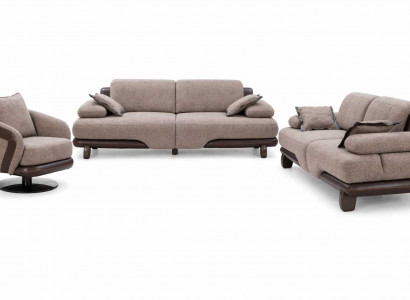 Sofagarnitur 3+3+1 Sitzer Elegante Wohnzimmer Set 3tlg Luxusmöbel Polstermöbel