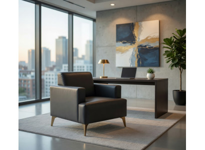 Lounge Sessel Dunkelgrau Modern Für Wohnzimmer Büro