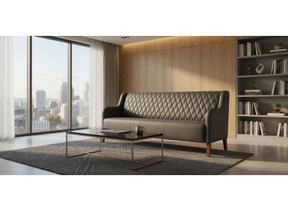 Sofa Grau Modern Mit Holzfüßen Für Wohnzimmer Büro