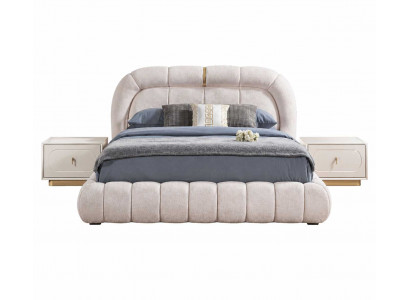 Luxusmöbel Bett+Nachttische Schlafzimmer Komplettes Moderner Design